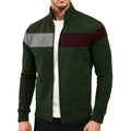 Herren Sportjacke mit kontrastierenden Farben und hohem Stehkragen