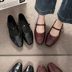 Damen Elegante Ballerinas mit komfortablem Riemchen und feiner Brogue-Verzierung R&B