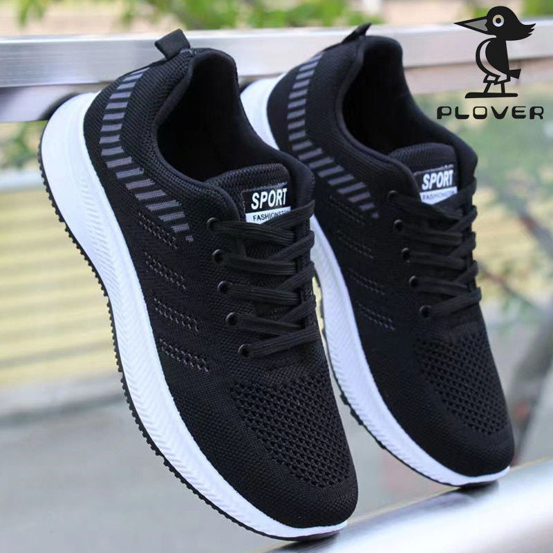 Damen Sportliche Schnür-Sneakers mit atmungsaktiver Mesh-Oberfläche und dämpfender Sohle R&B