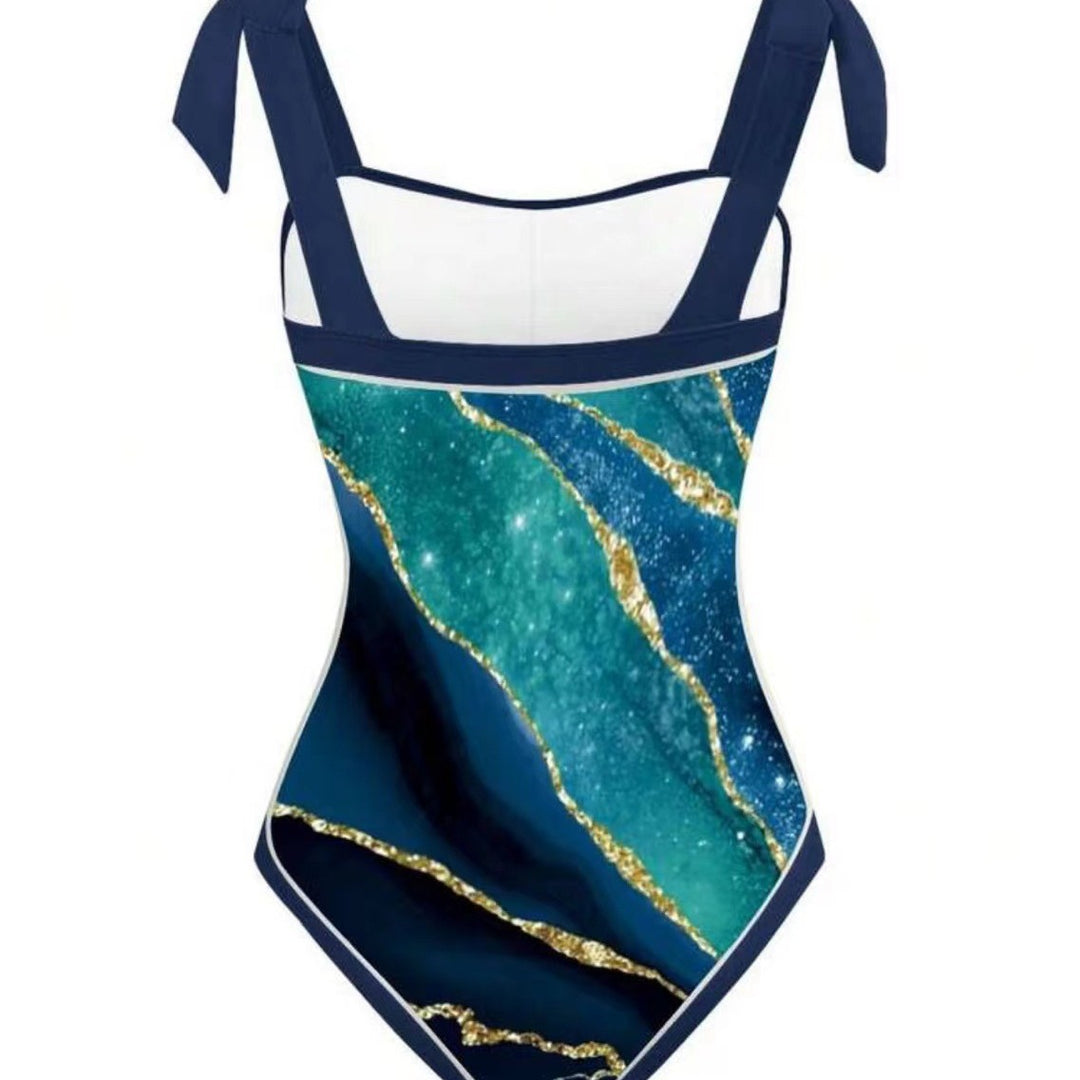Damen Badeanzug mit elegantem Wickelrock R&B 1782104434