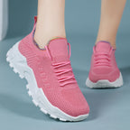 Damen Bequeme Lauf-Sneaker mit elastischem Strickdesign und rutschfester Sohle R&B