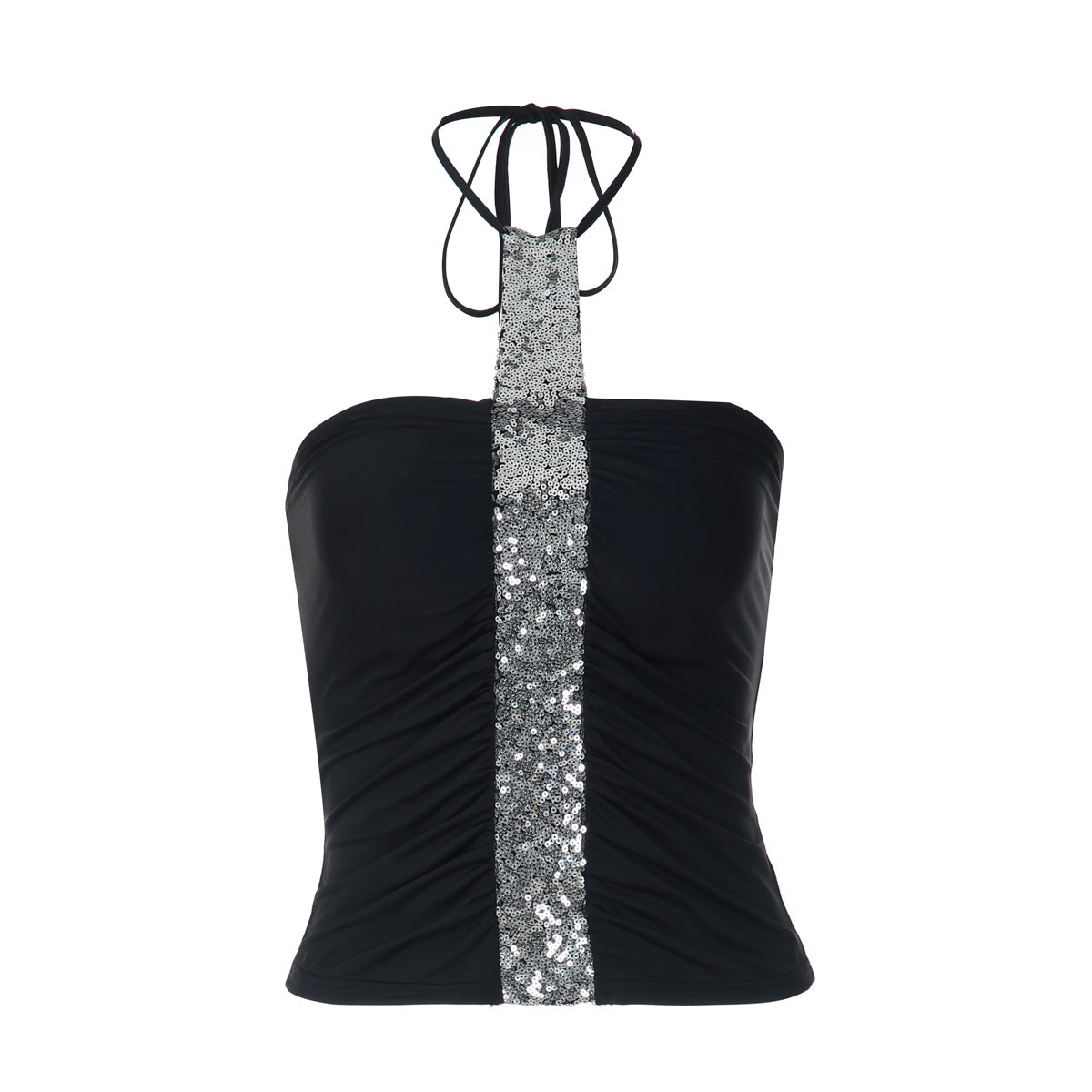 Damen Cropped Top mit Glitzerdetails und figurbetonter Passform R&B