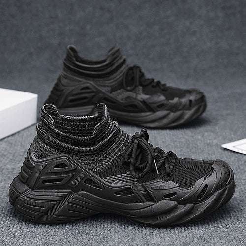 Damen Sportliche Sneakers mit atmungsaktiver Strick-Oberfläche und rutschfester Laufsohle R&B