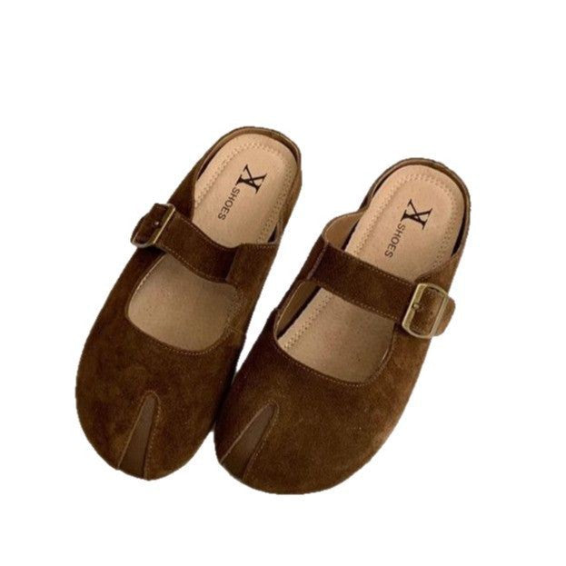 Damen elegante Mokassins mit modischem Riemchen R&B