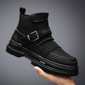 Damen Mid-Cut Stiefel mit robustem Sohlenprofil und verstellbarem Riemen R&B