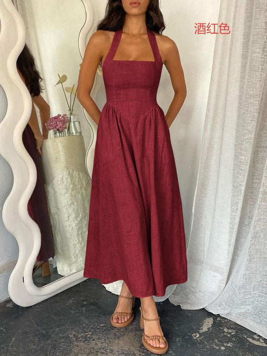 Damen Maxikleid mit sommerlichem Schnitt und süßen Spaghettiträgern R&B