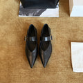 Damen Elegante Slingback-Ballerinas aus hochwertigem Leder mit modischem Riemchen R&B