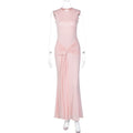 Damen Elegantes und figurbetontes Maxikleid mit Raffungen R&B