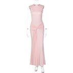 Damen Elegantes und figurbetontes Maxikleid mit Raffungen R&B