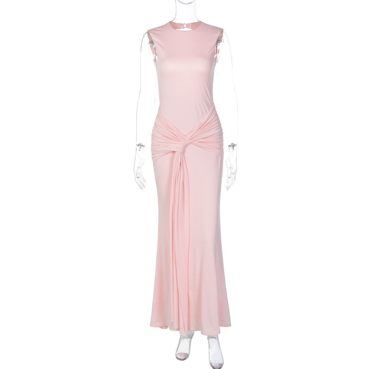 Damen Elegantes und figurbetontes Maxikleid mit Raffungen R&B