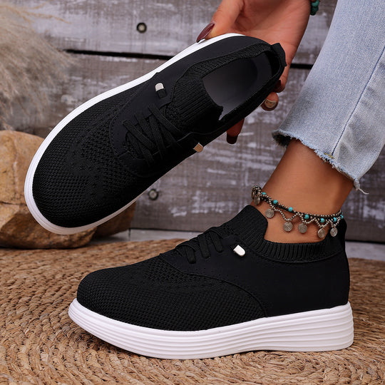 Damen komfortable Sneaker mit atmungsaktivem Obermaterial und flexiblem Fußbett R&B