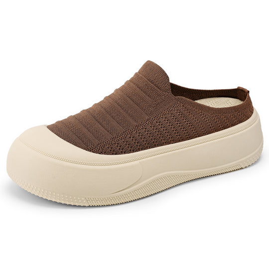 Damen modische Komfort-Slipper mit luftdurchlässigem Obermaterial und rutschfester Sohle R&B