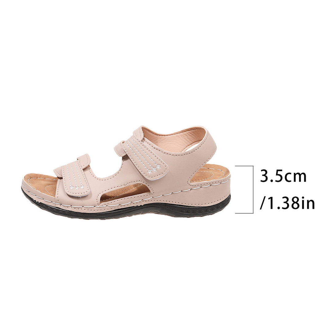 Damen bequeme Sandalen mit verstellbaren Klettverschlüssen und komfortablem Fußbett R&B
