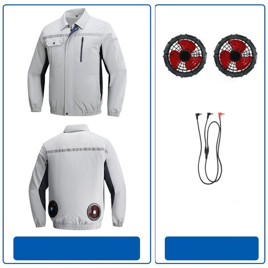 Herren nan atmungsaktive Arbeitsjacke mit integrierten Rückenlüftern und reflektierenden Streifen R&B