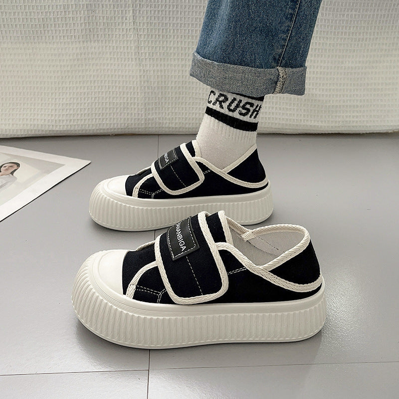 Damen Sneakers mit verstellbarem Klettverschluss und dämpfender Plateau-Sohle R&B
