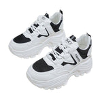 Damen modische Chunky Sneakers mit atmungsaktiver Mesh-Oberfläche und bequemem Fußbett R&B