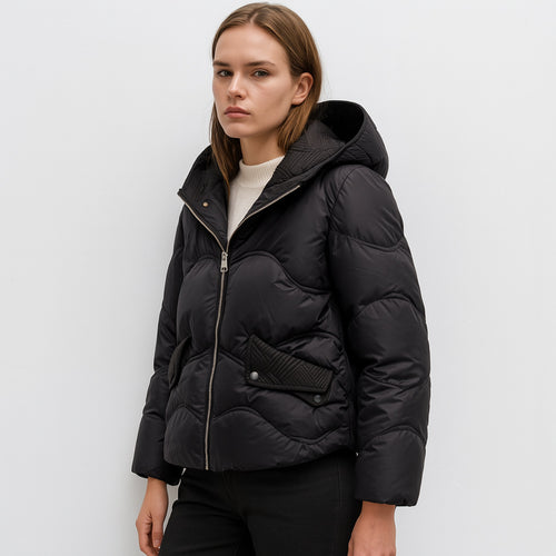 Damen Daunenjacke mit verstellbarem Kragen R&B