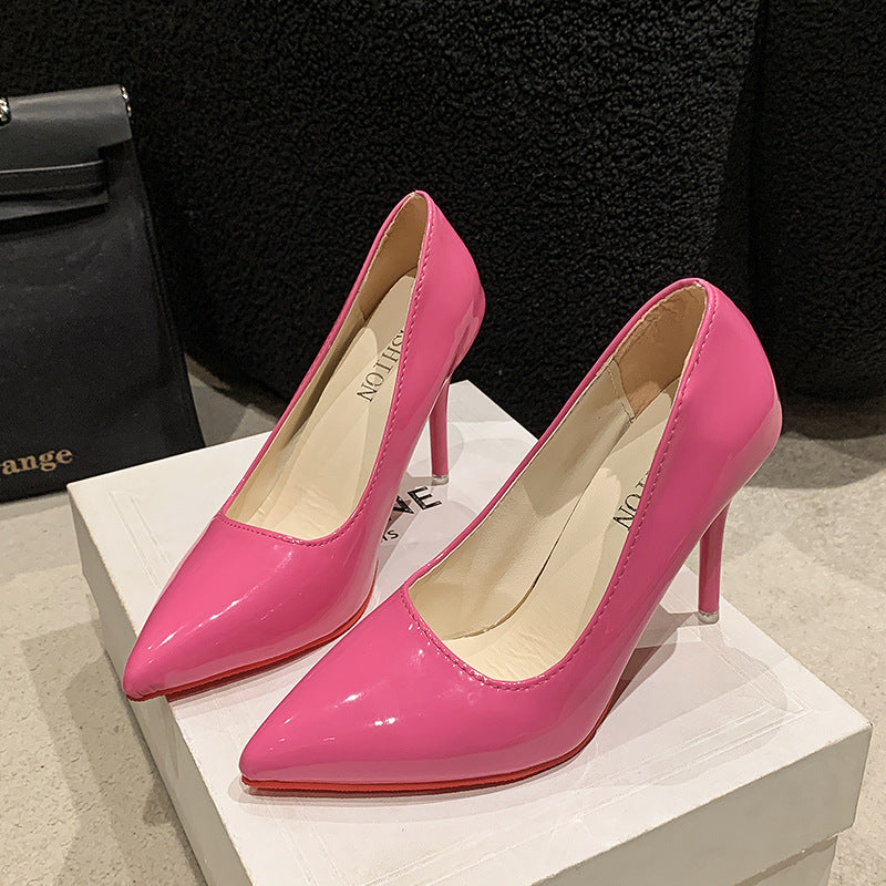 Damen Elegante High Heels mit spitz zulaufender Vorderkappe und transparentem Absatz R&B