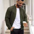 Herren modische Jacke im sportlichen Suede-Look R&B