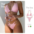 Damen Triangel-Bikini mit Kettenakzenten und raffiniertem Design R&B