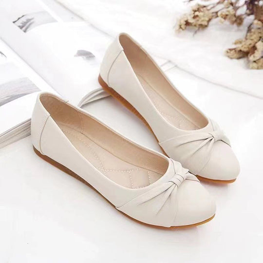 Damen Ballerinas mit modischem Knoten-Design und kuscheligem Innenfutter R&B