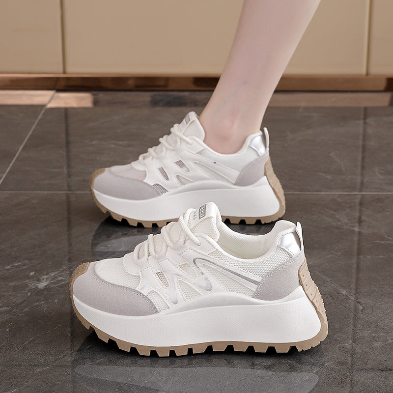 Damen Sportliche Chunky Sneakers mit atmungsaktiver Mesh-Oberfläche und komfortabler Dämpfung R&B