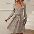 Damen Strickkleid mit Knopfleiste R&B