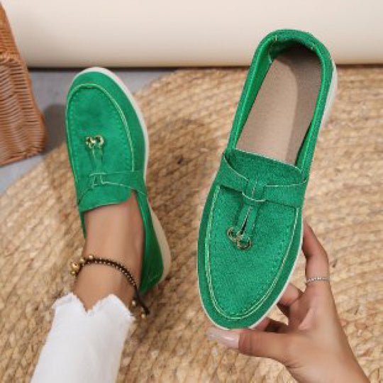 Damen bequeme Slipper mit elegantem Schnür-Detail und atmungsaktiver Sohle R&B