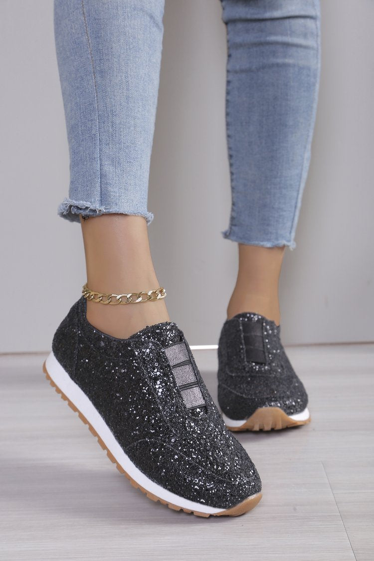 Damen Glitzernde Slip-On Sneakers R&B