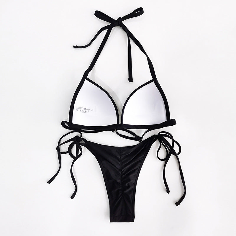 Damen Triangel-Bikini mit verstellbaren Bindebändern und komfortablem Schnitt R&B