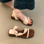 Damen modische Sandalen mit eleganten Riemen und attraktiven Leopardenmuster R&B