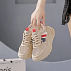 Damen Sportliche Chunky Sneakers mit atmungsaktivem Obermaterial und rutschfester Sohle R&B