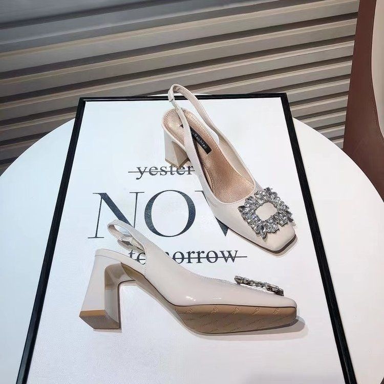 Damen Sling-Pumps mit elegantem Blüten-Detail R&B