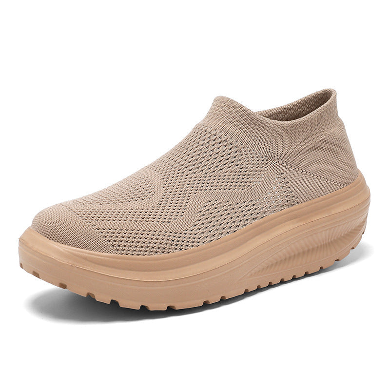Damen bequeme Slip-On Sneakers mit atmungsaktivem Obermaterial