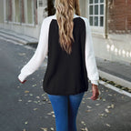 R&B | Pullover in Kontrastfarbe