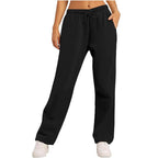 Damen bequeme Sporthose mit elastischem Bund und praktischen Taschen R&B