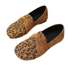 Damen Mokassins mit modischem Leopardenmuster und eleganter Schleifenapplikation R&B