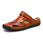 Herren Ergonomische Leder-Sandalen mit verstellbarem Riemen R&B