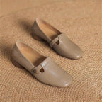 Damen Elegante und bequeme Ballerinas mit modischer Schnallenverzierung R&B