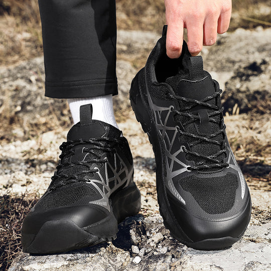 Herren Outdoor-Hiking-Sneaker mit rutschfester Profilsohle und atmungsaktivem Obermaterial R&B