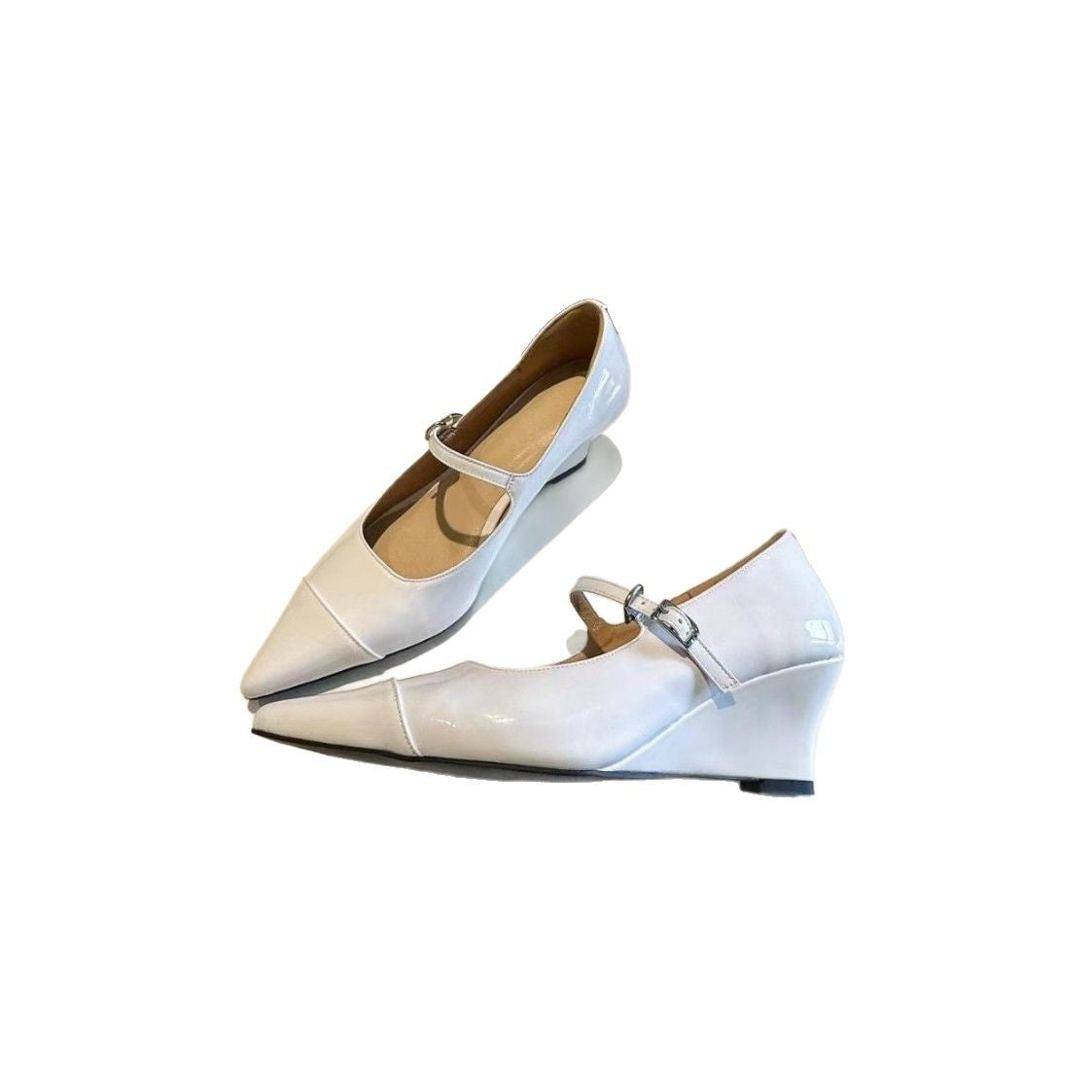 Damen spitze Wedge-Pumps mit verstellbarem Riemchen R&B