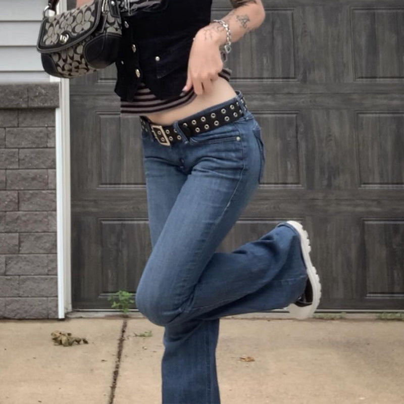 Damen Flared Jeans mit hohem Bund und elastischem Stretch
