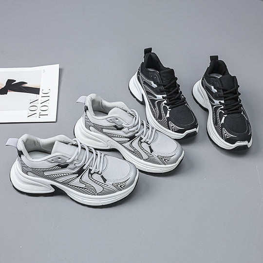Damen Sportliche Sneakers mit atmungsaktiver Mesh-Oberfläche und stabilisierender Sohle R&B
