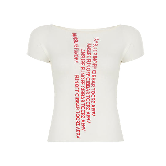 Damen T-Shirt mit grafischem Schriftzug und lässigem Schnitt R&B