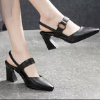 Damen Slingback Pumps mit elegantem Blockabsatz und modischem Riemendesign R&B