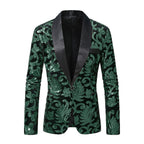 Damen eleganter Pailletten-Blazer mit floralem Design und luxuriösem Schnitt R&B