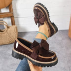 Damen modische Schnürschuhe mit großer Schleife R&B