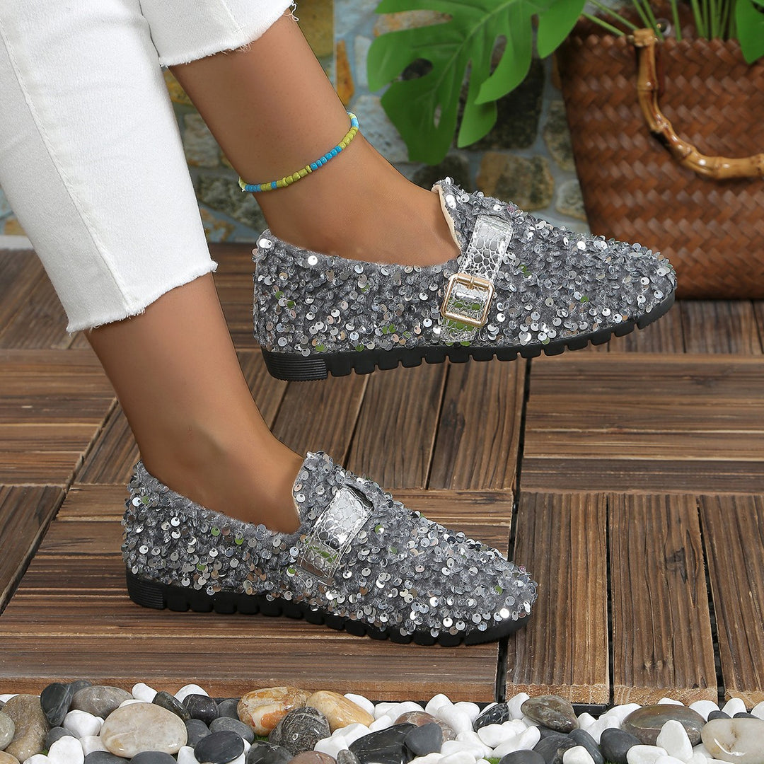 Damen Glitzernde Ballerinas mit luxuriösen Pailletten R&B