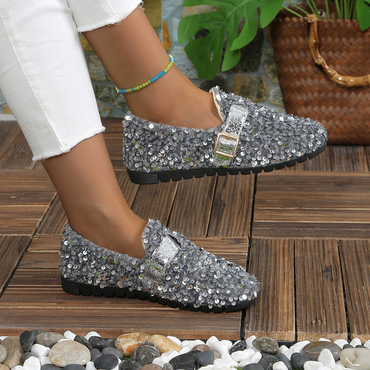Damen Glitzernde Ballerinas mit luxuriösen Pailletten R&B