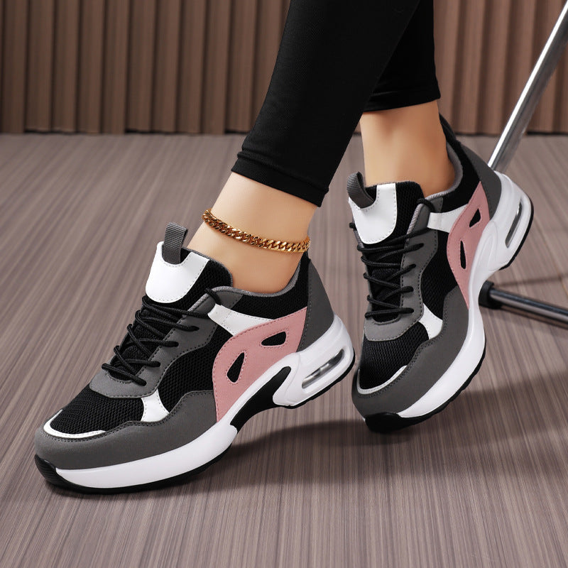 Damen Sportliche Luftpolster-Sneaker mit atmungsaktivem Mesh-Obermaterial